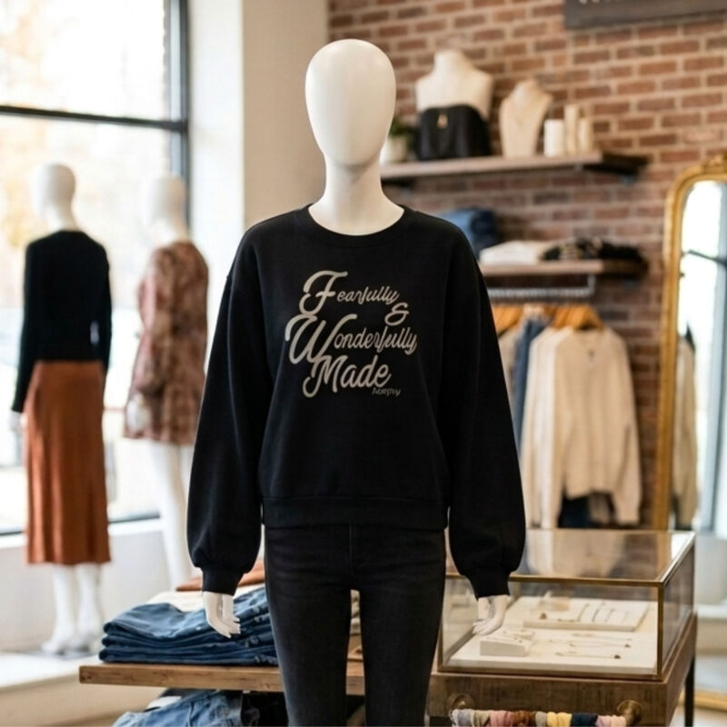FEARFULLY & WONDERFULLY MADE BALLOON SLEEVE SWEATSHIRT Thumbnail
